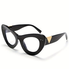 Retro Cat Eye Clear Lens Glasses Anti Light Glasses