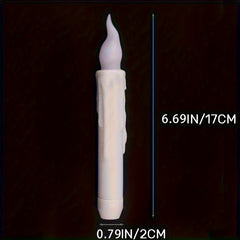 Christmas Candles 6pcs LED Long Pole Tapered Electronic Candle Wax