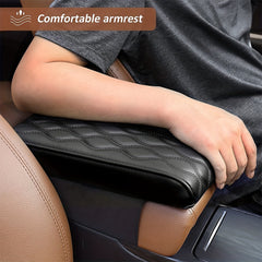 Car Armrest Box Mats Memory Foam Leather Console Covers