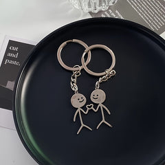 Cartoon Stainless Steel Keychain Funny Pendant