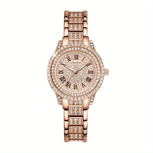 LIGE Girls' Faux Diamond Teen Watch Waterproof