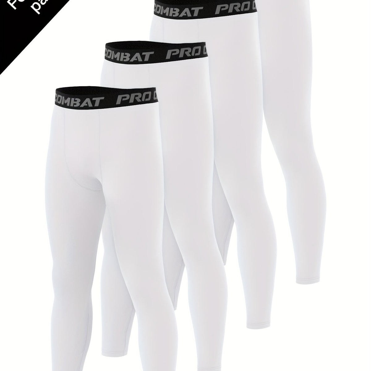 Men's Solid Leggings Active Quick Drying Sports Compression Pants