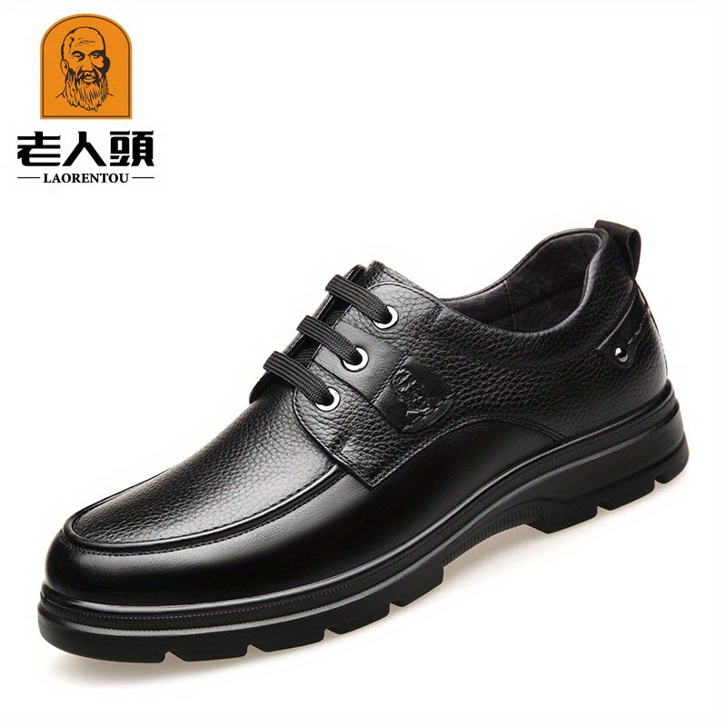 LAORENTOU Men's Leather Dress Shoes Lace up Formal Dress Shoes