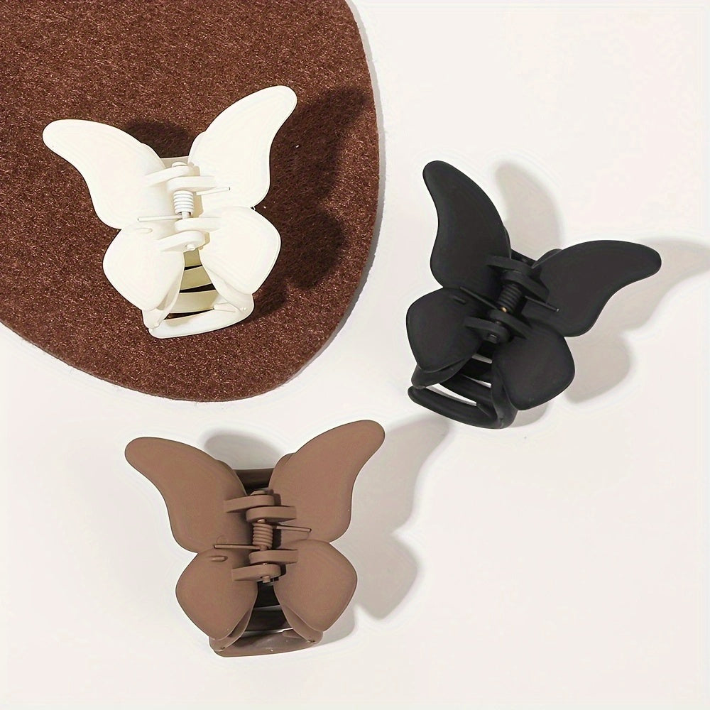 3pcs Frosted Hair Claw Clip Rectangle Hairpin Daily Hair Accessories