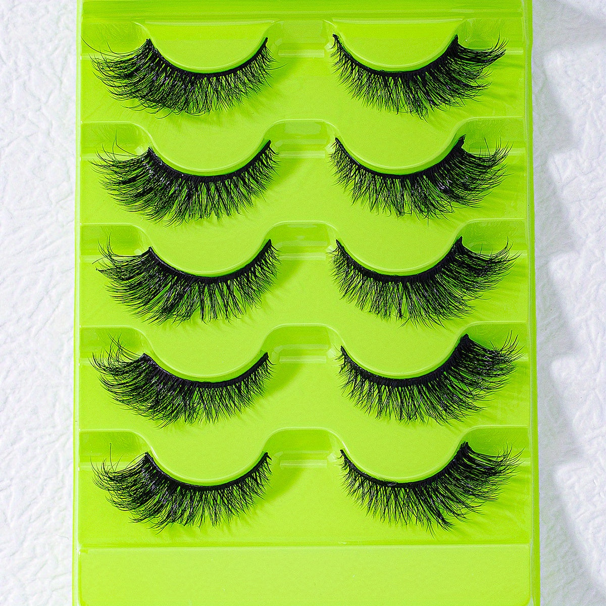 5 Pairs Cat Eye False Lashes Fluffy Soft Cross Manga Wispy Eyelashes
