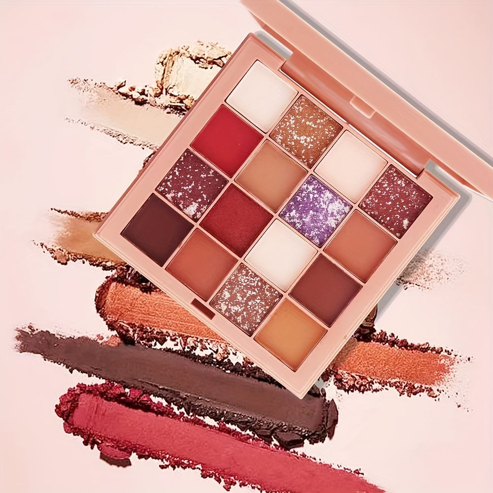 16 Colors Eyeshadow Palette Sequin Matte Pearly Finish Makeup