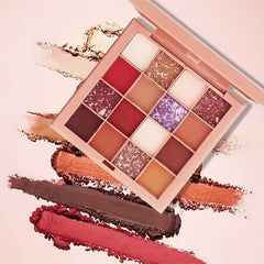 16 Colors Eyeshadow Palette Sequin Matte Pearly Finish Makeup