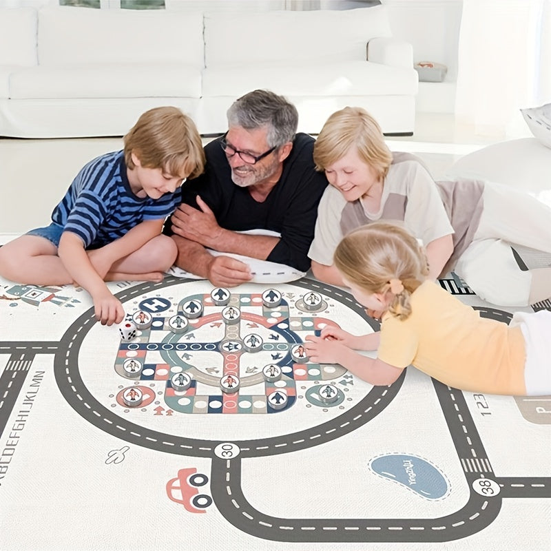 Foldable Baby Play Mat Crawling Carpet Puzzle Mat with Cartoon Activity Rug