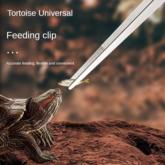 Long Handle Stainless Steel Pet Feeding Tweezers for Turtle Arowana
