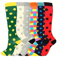 6 Pairs Sport Compression Stocking Running Hiking Socks For Men