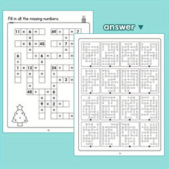 LACHILLY Multiplication & Division Times Table Workbooks & Flashcards Bundle