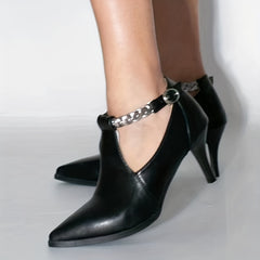 Women's Chain Buckle Strap Stiletto Heels