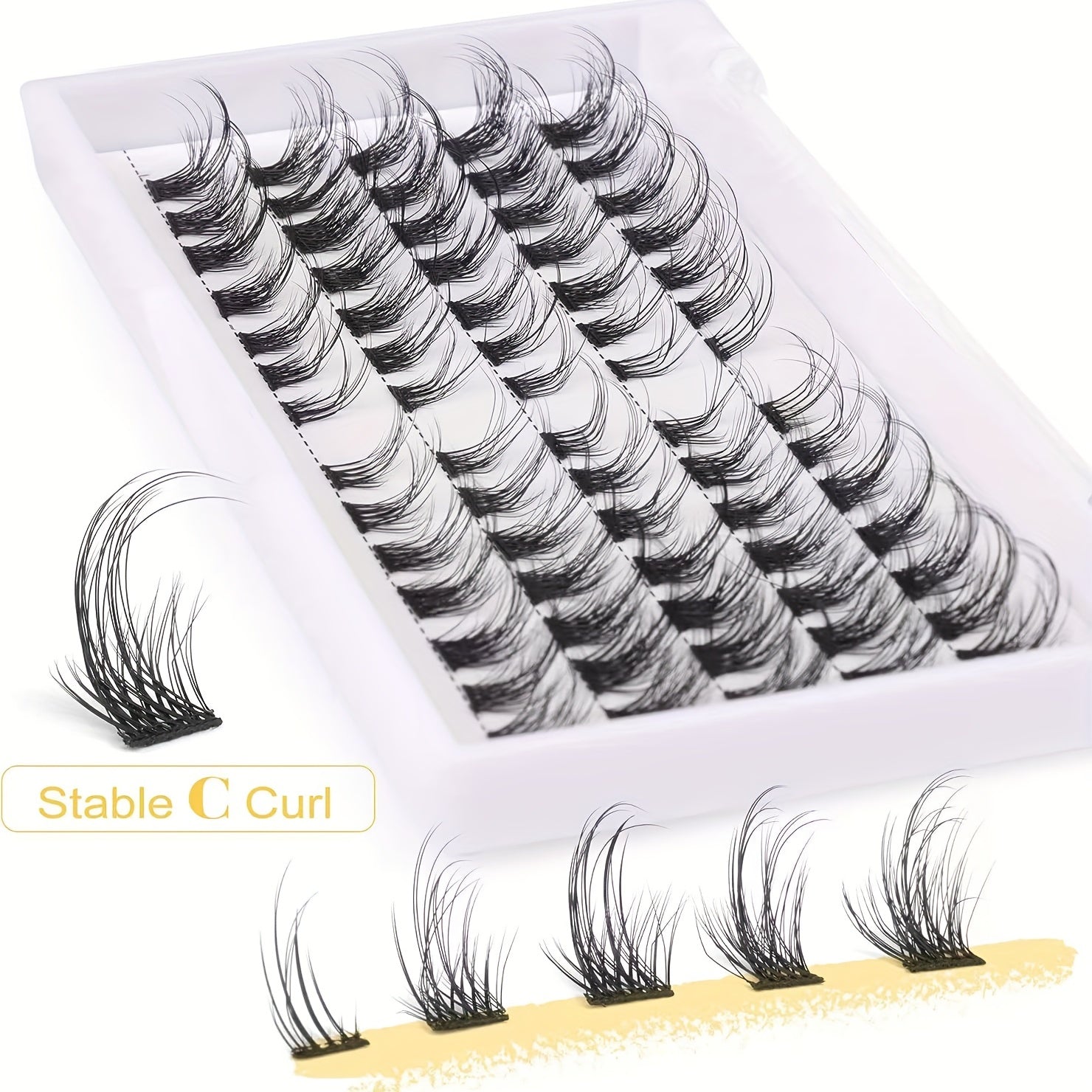 Cat Eye Lash Clusters Flat Lashes Natural Look