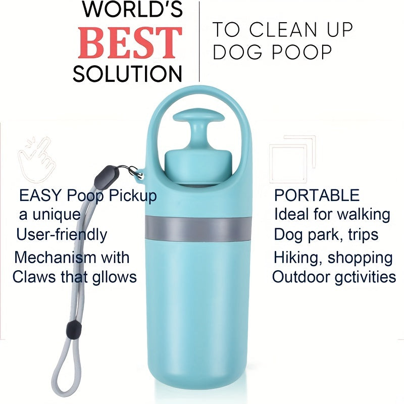 Portable Dog Poop Scooper with Built-In Bag Dispenser