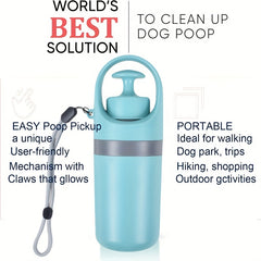 Portable Dog Poop Scooper with Built-In Bag Dispenser