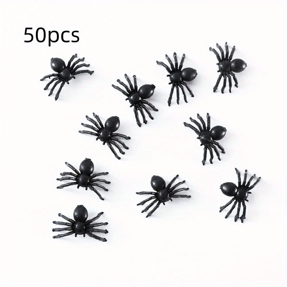 50pcs Spider Trick Toy for Halloween Decorations