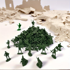 25 Mixed 1:50 Scale Green Plastic Model People Diorama Dollhouse Figurines Set