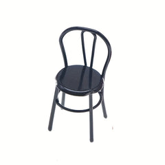 Mini Metal Backrest Stool Dollhouse Decor Gift