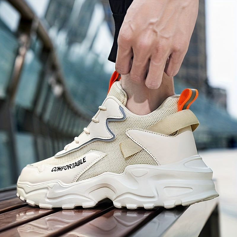 Men's Breathable Chunky Sneakers For Jogging Gym