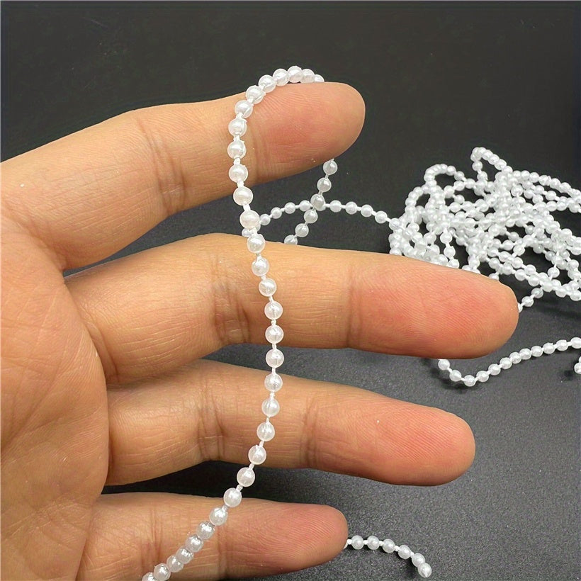 10mm Round Mini Beads Chain Roll Garland Flowers Acrylic Beads For Wedding Party