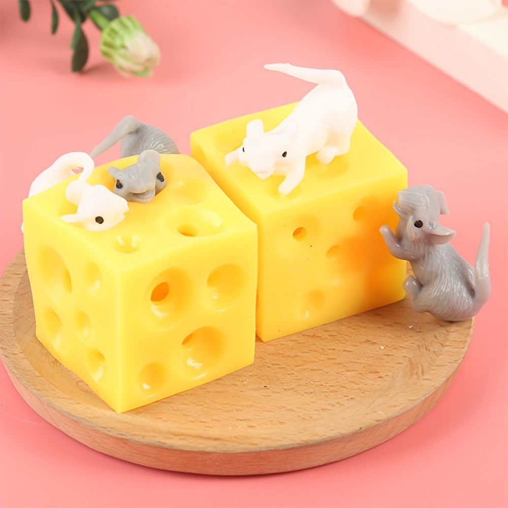 3pcs Squeeze Cheese Fidget Toys Stress Relief Gift