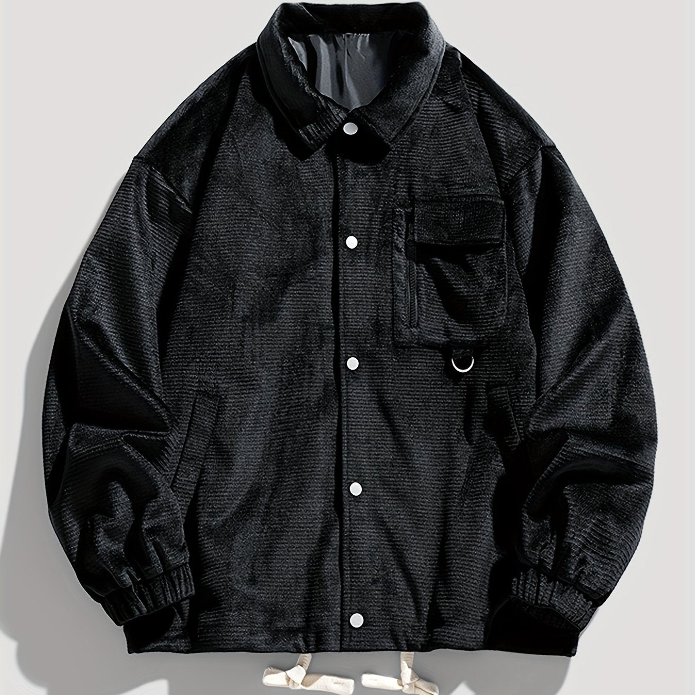 Men's Casual Lapel Button Up Jacket Coat For Spring Fall