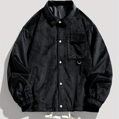 Men's Casual Lapel Button Up Jacket Coat For Spring Fall