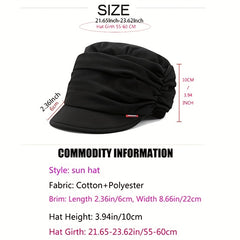 Women's Lightweight Ruched Newsboy Hat Flat Cap