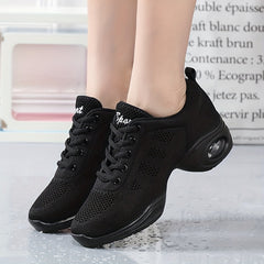 Women's Jazz Shoes Lace up Sneakers Modern Dance Shoes