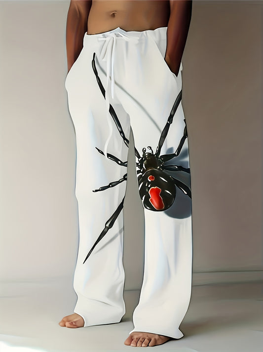 3D Spider Print Boys Casual Long Pants Spring Autumn Kids Clothing