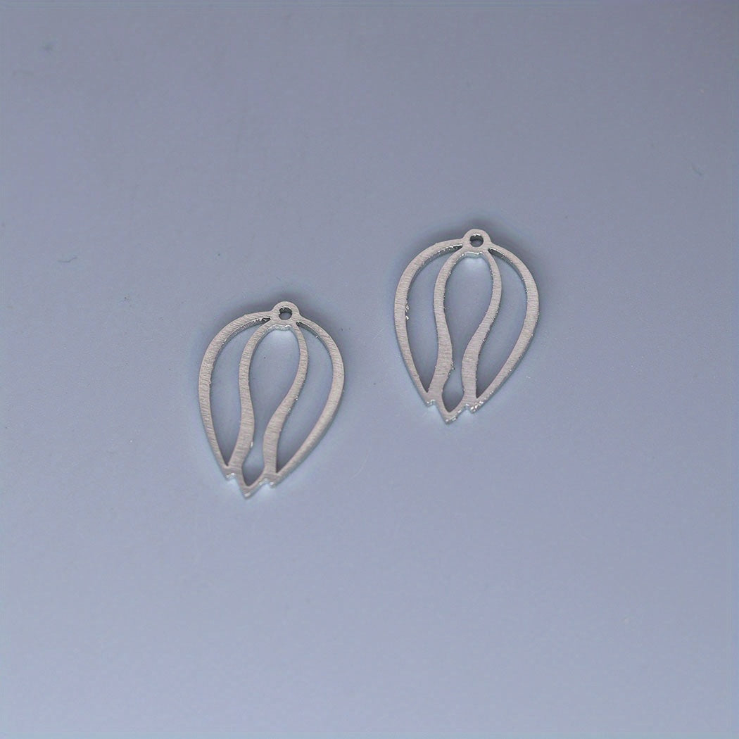 5pcs Bohemia Tulip Flower Charm Pendant For Jewelry Making