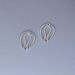 5pcs Bohemia Tulip Flower Charm Pendant For Jewelry Making