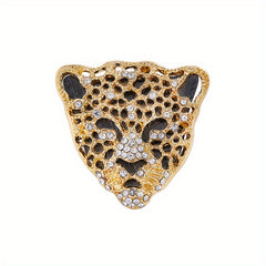Leopard Head Rhinestones Brooch Lapel Pin Jewelry