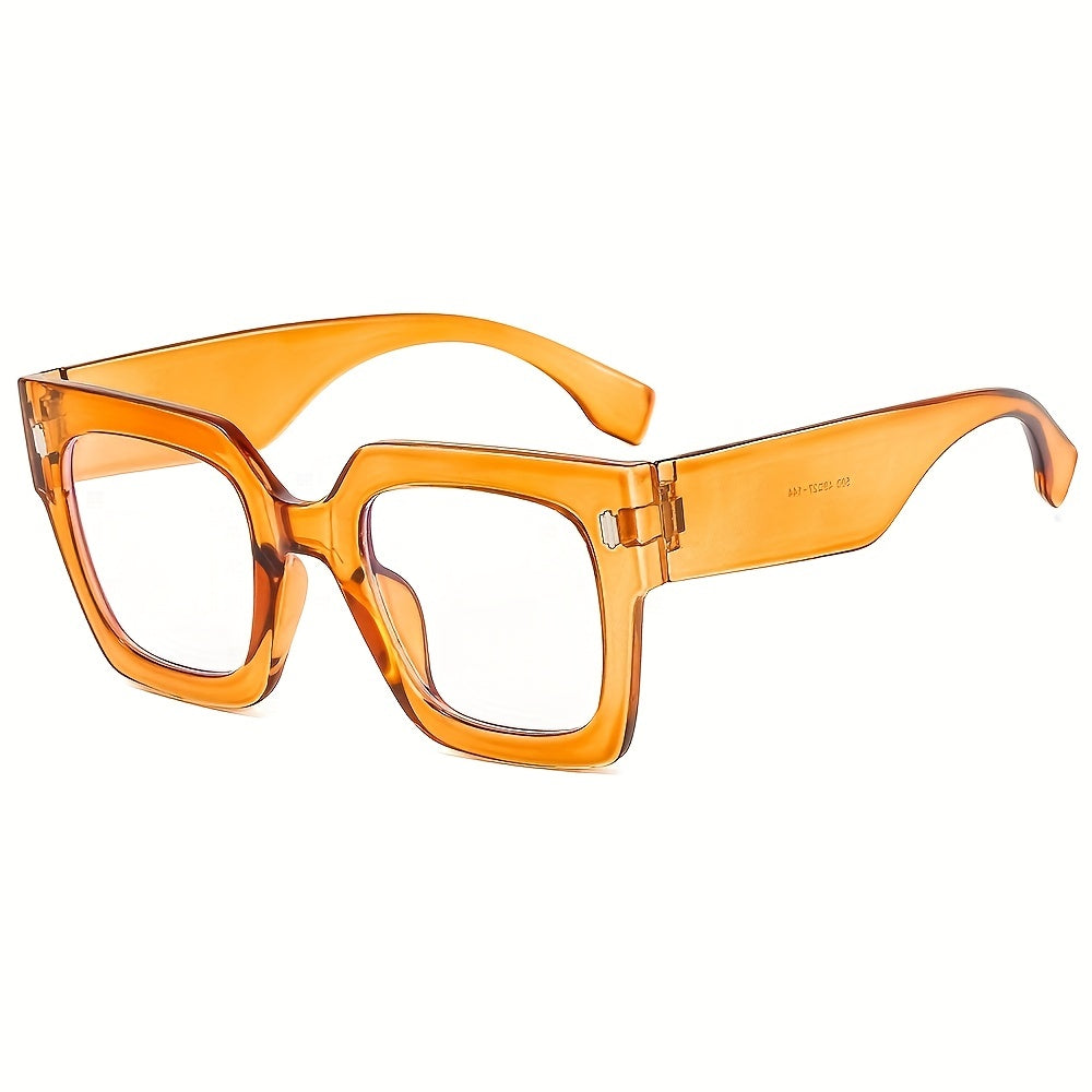 Men's Square Frame Decorative Eyeglasses Anti Light Glasses