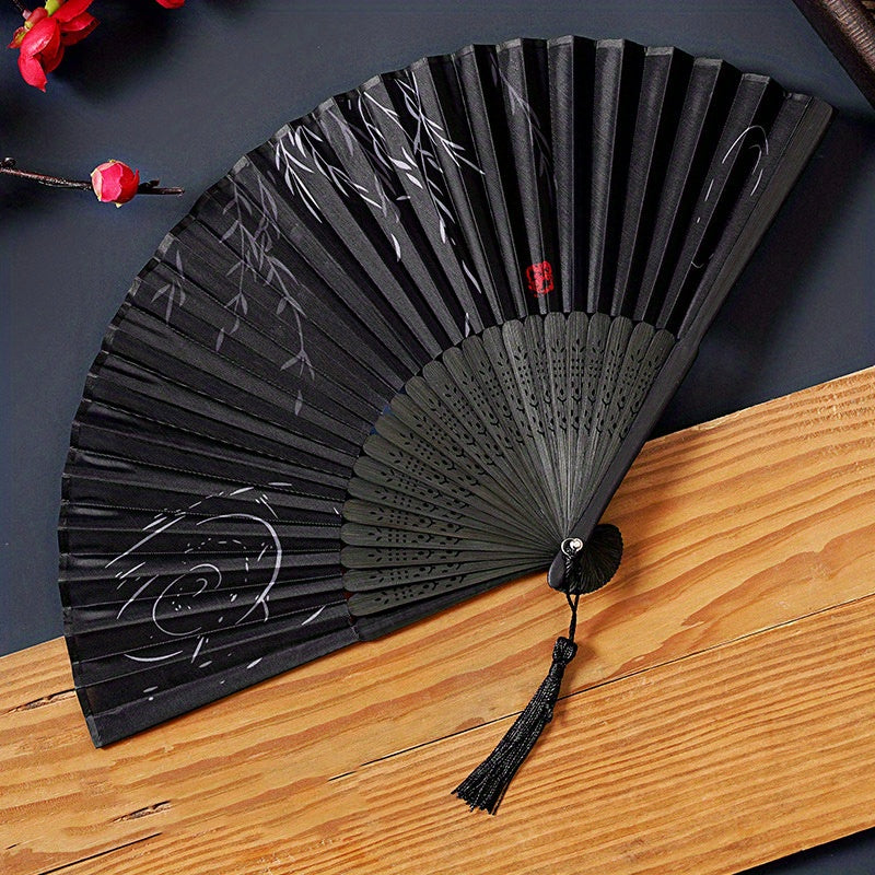 Chinese Floral Bamboo Handheld Fan