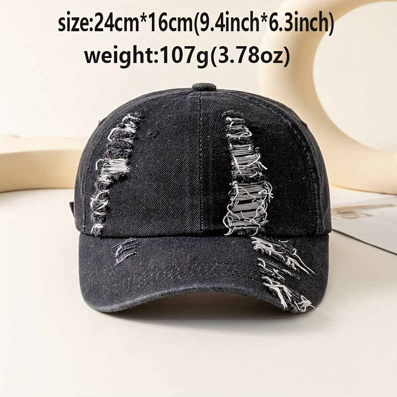 Retro Cowboy Ripped Baseball Cap Outdoor Sunshade Hat