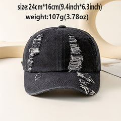 Retro Cowboy Ripped Baseball Cap Outdoor Sunshade Hat