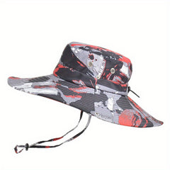 Camouflage Fishing Hat with Large Brim for Sun Protection