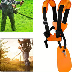 Adjustable Double Shoulder Mower Nylon Belt, Orange