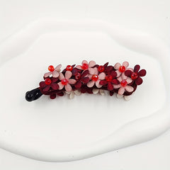 Red Flower Banana Clip Hair Clip For Women