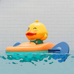Yellow Duck Toy for Pool and Bath, Durable ABS Material
