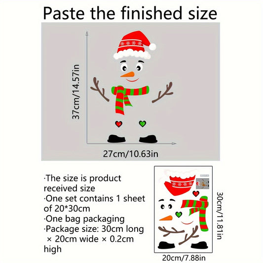 Christmas Snowman Toilet Decoration Stickers