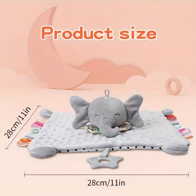 Elephant Safety Blanket for Babies Snuggle Toy 0-3 Years Old