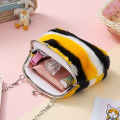 Plush Chain Crossbody Bag Children's Shoulder Bag Coin Purse