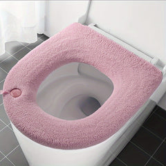 Winter Plush Toilet Seat Cushion - Detachable & Reusable Ring Cushion