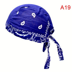 Bandana Hat Unisex Durag Print Cap Pirate Head Scarf