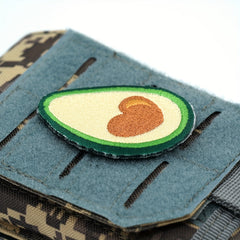Heart Avocado Embroidered Morale Patch PVC Applique Fastener Hook & Loop