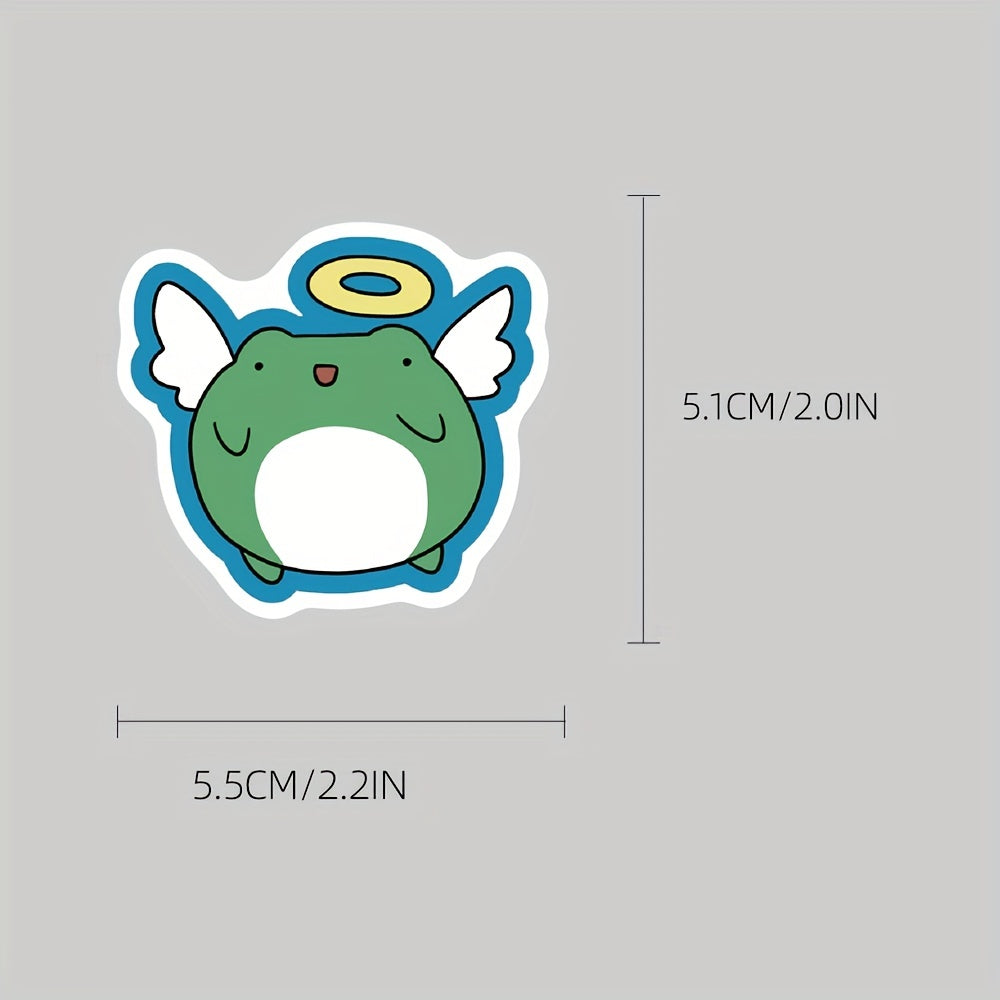 Frog Doodle Stickers for Motorcycle Luggage Waterproof Stickers