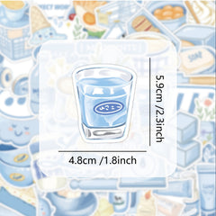 61pcs Fresh Creative Series Stickers DIY Waterproof Stickers