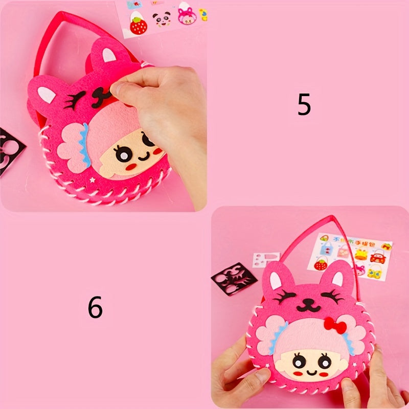 DIY Animal Theme Non-Woven Handbag Kit for Kids